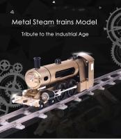 387 Uds DIY Boutique modelo mecánico de Metal juguete eléctrico pista de vapor pequeño tren conjunto de regalo para niños Kit de montaje - details 1