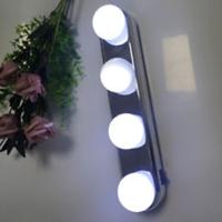 Luz de espejo de maquillaje de 4 bombillas, faro instalado, conveniente ventosa, lámpara de maquillaje, luz de espejo LED, regalo alimentado por batería - details 3