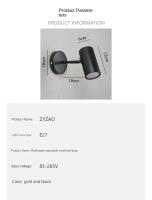 Lámpara de pared moderna nórdica al lado del dormitorio, accesorios de luces LED de pared de ángulo ajustable, luces de escalera para sala de estar, iluminación de entrada - details 3