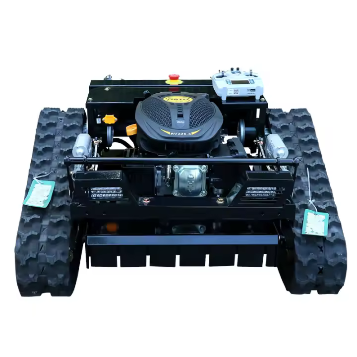 Cortadoras de césped con control remoto personalizadas Totalmente acreditadas Tractor cortacésped operado inalámbricamente Corte eficiente Conveniente y sin complicaciones - 1