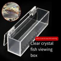 Caja transparente para ver peces, Mini pecera acrílica con tapa y escala, tanques de cría de peces rectangulares, caracoles - details 5