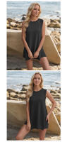 Conjuntos de 2 piezas para mujer: top corto de punto sin mangas y pantalones cortos de cintura alta |   Conjunto de Salón Suave |   Ropa de playa, viajes, primavera y verano. - details 4