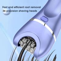 Removedor de pelo eléctrico multifuncional 7 en 1 para mujer, afeitadora, bikini, pierna, axilas, recortadora púbica con base de carga - details 3