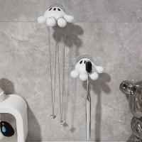 Soporte para cepillo de dientes de palma, bonita toalla de baño, ventosa, gancho multifunción, sin rastro, enrollador de datos - details 3