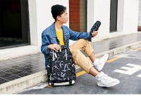 Mochilas impresas de moda para hombres y mujeres, estudiantes de secundaria y estudiantes de secundaria, interfaz usb, mochilas con patrones geométricos personalizados - details 3