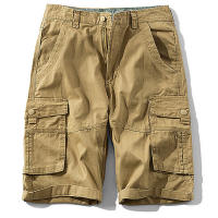 Pantalones cortos cargo de camuflaje de algodón con múltiples bolsillos para hombre - details 7