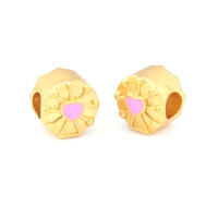 Pulseras de Brass Dorado Mate 4PCS Grande Agujero Abalorios para Hacer Joyas DIY - details 127