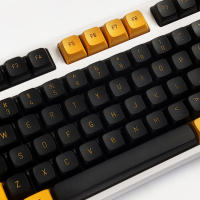 Teclas de teclado mecánico personalizado, Kit de bricolaje, PBT, 149 teclas, CSA, perfil DYE-SUB, estilo inglés, negro, amarillo - details 3
