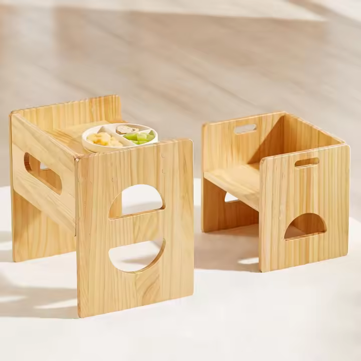 Set de Mesa y Sillas Montessori para Bebés de 1-3 Años Ajustable en Altura - 1