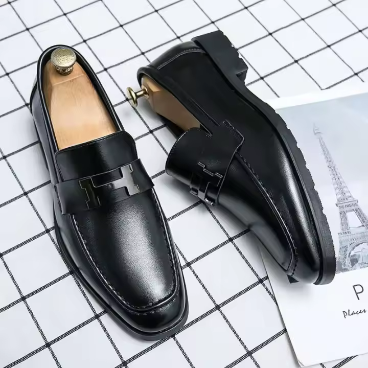 Falda de cuero informal de alta calidad y zapatos Oxford, zapatos formales para hombre, suaves, cómodos, de estilo empresarial y de oficina - 1