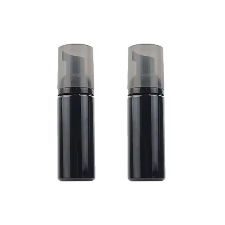 Botella con bomba ES de plástico, aspirador facial negro, dosificador de jabón, desinfectante de manos recargable, 2/6/30/50 UDS, 50ml - 1