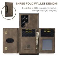 M2 para Samsung S24 funda protectora de cuero con tarjetero de succión Ultra magnética S23 Ultra dos en uno funda para teléfono móvil dividida - details 13