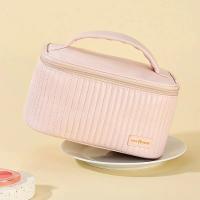 Bolsa De Maquillaje Para Mujer Viaje Organizador De Cosméticos Estilo Sólido Bolsa Portátil De Cuero PU Neceser Bolsa De Cosméticos - details 3