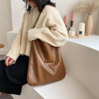 Bolso de hombro de cuero PU Vintage para mujer, bolso Hobo de gran capacidad, bolso de oficina, bolsos de compras simples informales, moda de invierno - details 6