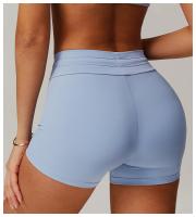 Sensación de nube para levantar las nalgas, pantalones cortos de Yoga de cintura alta para el vientre, pantalones deportivos de secado rápido, pantalones cortos deportivos ajustados transpirables para mujer - details 3