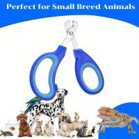 Cortauñas de acero inoxidable para mascotas para reptiles, pájaros y animales pequeños: mangos azules ergonómicos, bordes afilados para cortar metal, herramienta segura y cómoda para el cuidado de uñas para dragones barbudos, gatos, cobayas, perros, conej - details 4