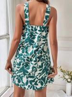 Vestido corto sin mangas con estampado halter de nuevo estilo - details 3