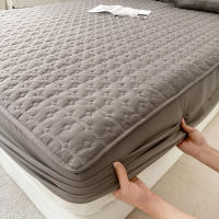 Bonenjoy-Funda de colchón acolchada, Sábana gruesa de Color sólido, Sábana elástica, ropa de cama para el hogar, sin funda de almohada, 1 unidad - details 3