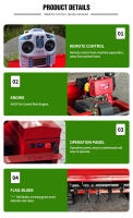 pago anticipado Cortacésped de tornillo montado en la parte delantera Robot cortacésped con control remoto sobre orugas Cortacésped radiocontrolado Cortacésped autopropulsado chat con tienda Más información - details 4
