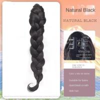 Peluca sintética de moda, cola de caballo trenzada, peluca sucia, cola de caballo alta, extensiones de cabello trenzado largo, extensiones de cola de caballo naturales para mujeres - details 4