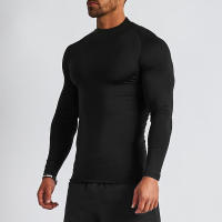 Camiseta de Fitness de Compresión para Hombres con Cuello de Tortuga Gimnasio de Otoño Ropa de Entrenamiento de Manga Larga de Secado Rápido Ideal para Culturismo Material de Poliéster - details 3