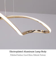 Luz Colgante Moderna LEFAN de 90CM Lámpara de techo Flush Montaje de Aluminio para Cocina Island Estudio - details 16