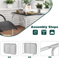 Mesa de Camping Plegable de Aluminio Ideal para Balcón, Jardín, Trabajo, Viajes - details 2