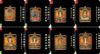 Colgante de titanio stl pur pintado a mano Ocho grandes guardianes de Npal Xizang Thangka ncklac Gawu caja color dorado dos no - details 6