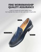 Zapatos informales antideslizantes de cuero británico de negocios, tacón bajo, zapatos de hombre transpirables de primavera - details 7
