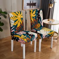 Fundas de Silla de Comedor Desmontables Lavables Diseño de Hoja Elástica - details 2