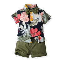 Mangas cortas de verano, camisas de flores, pantalones cortos para niños, conjunto casual de dos piezas, ropa de playa multicolor para bebés y niños - details 20