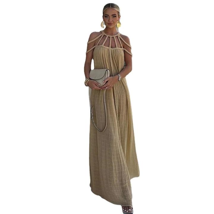 Zeagoo - Vestido Caisero De Algodón Para Ujer, De Anga Corta, Con