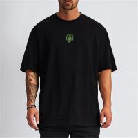 Mens Loose Oversized Short Sleeve T-shirt Mesh Dropped Shoulder Sportswear Fitness T Shirt Summer Gym Clothing Bodybuilding Tees - details 9