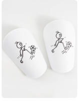 Mini espinillera de entrenamiento de fútbol para niños, almohadilla amortiguadora, tablero de vástago de PU, ligero, resistente al desgaste, Protector de piernas, 1 par - details 11