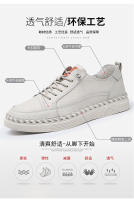 Primera capa de cuero de vaca zapatos de los hombres zapatos de cuero 2025 de los hombres de cuero genuino hechos a mano zapatos casuales de un pedal de cuero suave suela suave zapatos Doudou. - details 13