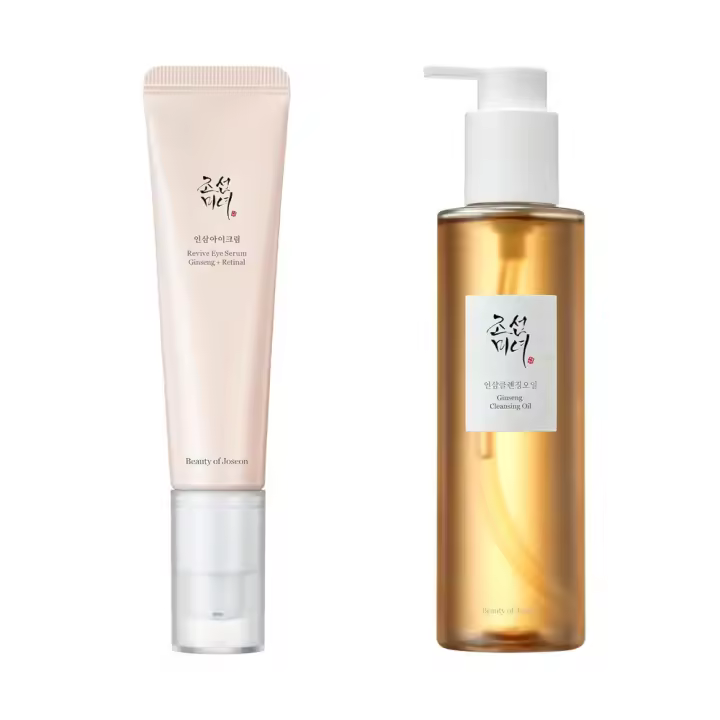 Beauty of Joseon Revive Eye Serum con aceite limpiador de ginseng líneas finas ojeras arrugas desmaquillante para pieles sensibles - 1