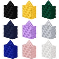 50 Uds servilleta de satén 43cm * 43cm decoración de mesa para servir toalla de cena para fiesta de boda hogar Hotel decoración navideña servilletas de mesa verde - details 2