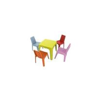 Julieta Set Infantil de 2 sillas y 1 Mesa para Interior, Exterior, jardín - Color Azul Cielo - details 1