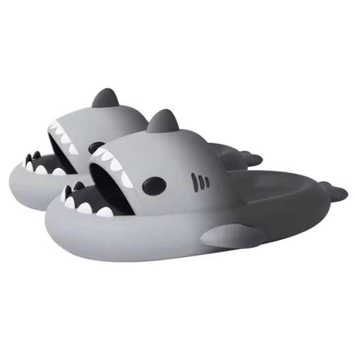 Pantuflas de Tiburón de Gradiente EVA para Verano 2024 Sandalias de Interior Suaves de Color Caramelo para Niños Solas Gruesas para Mujeres Hombres - 1