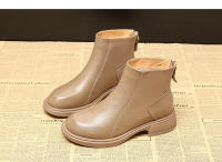 Botas Martin de piel de vaca de primera capa para mujer 2025 nuevas botas de plataforma para mujer botas cortas de otoño e invierno botas de cuero de tacón grueso para mujer. - details 5