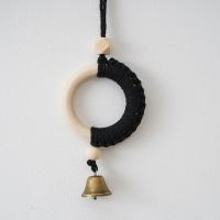 Colgante de Madera Natural con Campanas Cuerda de Algodón Orgánico para Dormitorio Infantil y Coche - details 10