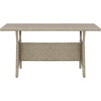 Mesa de Jardín Patio Terraza Balcón Salón Sala de Estar Muebles Mobiliario Soporte Exterior Cocina Ratán Sintético Negro 120x70x66 cm - details 8