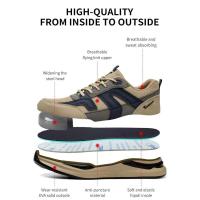 Zapatos de trabajo con punta de acero para hombre, botas indestructibles a prueba de pinchazos, calzado de seguridad ligero - details 9