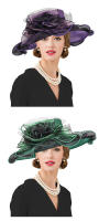 Elegante Sombrero de Derby de Organza Estilo de Fedora de Verano con Gorro Secado en Secado - details 1
