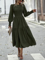 Vestido elegante de manga larga con cintura elegante de otoño e invierno para mujer - details 18