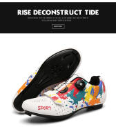 Nuevos zapatos de bicicleta de carretera, zapatillas de ciclismo para hombres, zapatillas de deporte para clítoris de montaña, tacos de ruta, zapatos planos de velocidad para bicicleta de cross, zapatos de Pedal Spd para mujeres - details 23