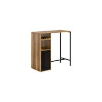 Mesa Barra Bar Mesa Alta de Comedor con 1 Cajón y 3 Estantes Blanco Altura 90cm ES - details 12