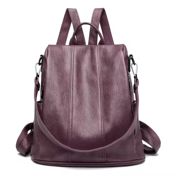 Nueva mochila antirrobo, monederos de cuero suave de alta calidad, bolso vintage para mujer, mochilas escolares, mochila de viaje, mochila para mujer - 1