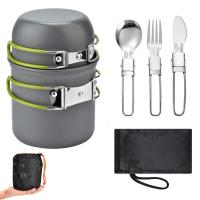 Juego de Cocina de Camping Ultraligero Conjunto de Ollas y Utensilios para Cocinar al Aire Libre en Senderismo y Picnic - details 8