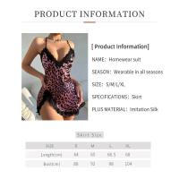 Pijamas de moda con cuello en V y tirantes, pijamas de imitación de seda para mujer, ropa de descanso informal, pijamas transpirables - details 0
